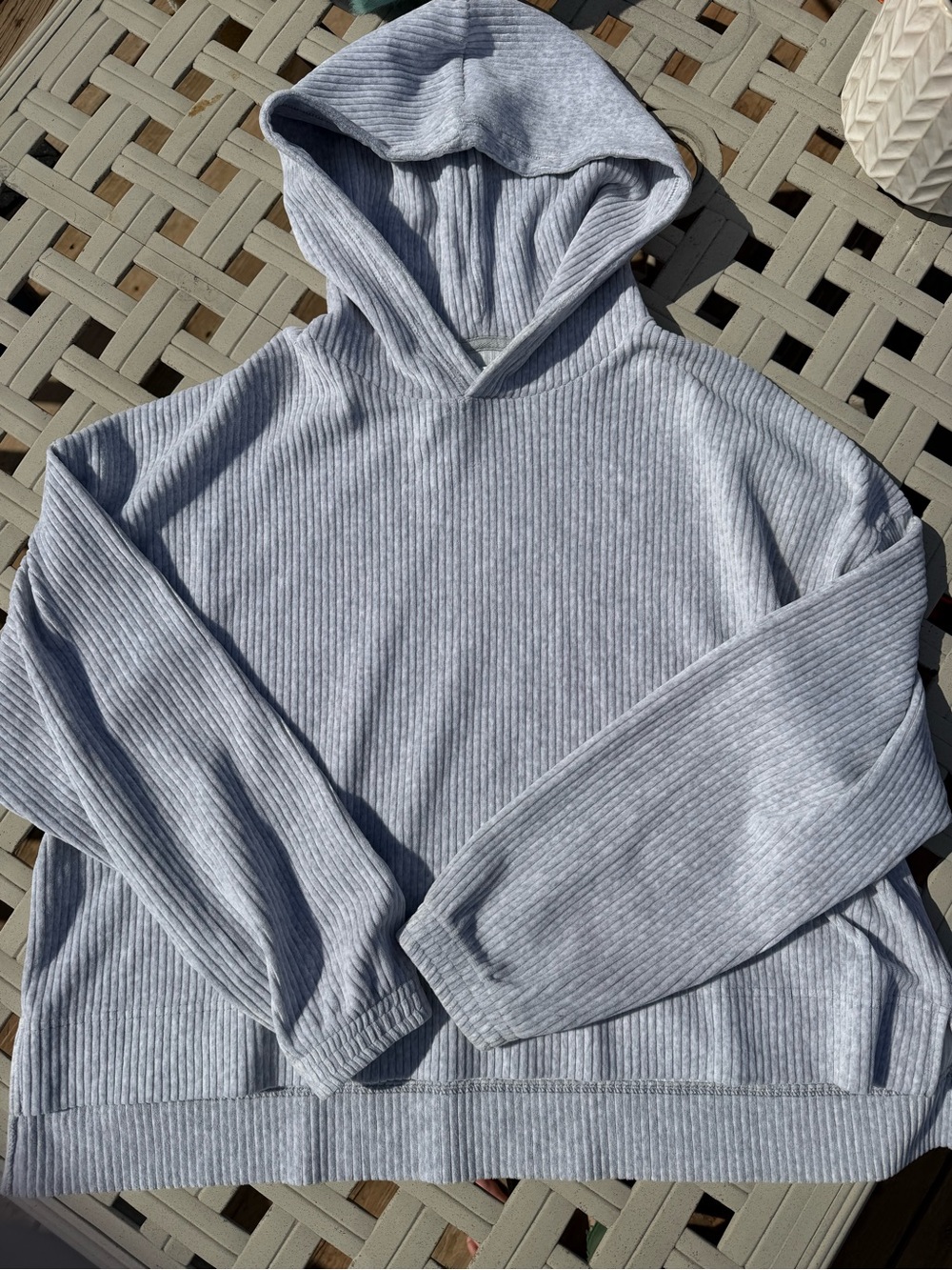 Aerie Groove On Cropped Velour Hoodie